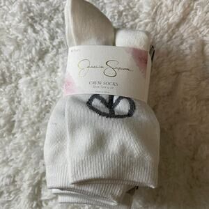 Jessica Simpson Womens Fashion Crew Socks 8 Pairs NEW Size 4-10 Greens Whites